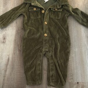 ✨Cat & Jack Olive Green Corduroy Baby Romper